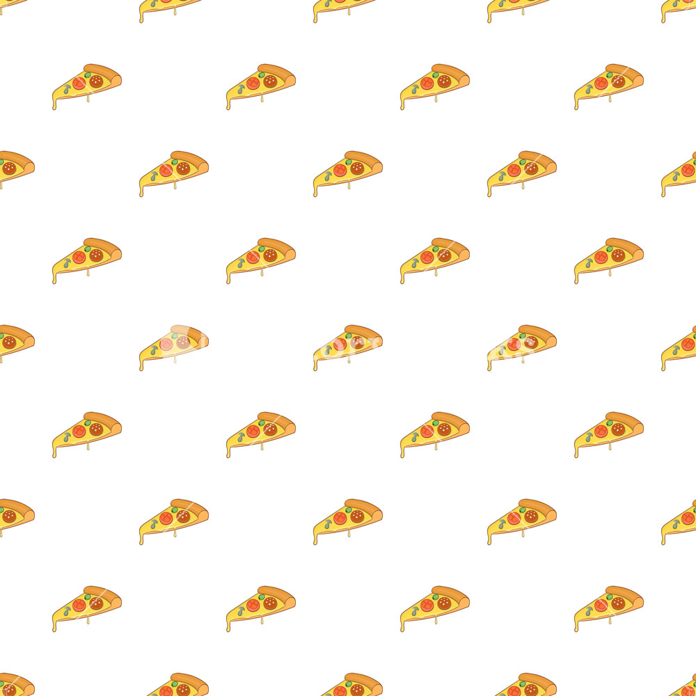 1000x1000 Slice Of Pizza Pattern Cartoon Illustration Of Slice Of Pizza
