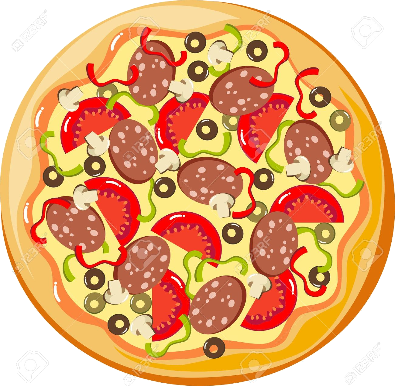 1300x1271 Pizza Vector Clipart Cake Clip Art Clipartorg Transparent Png