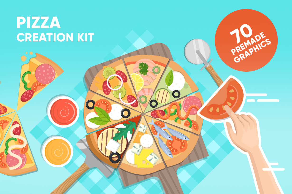 1230x820 Pizza Vector Graphic Illustration Diy Graphicmama