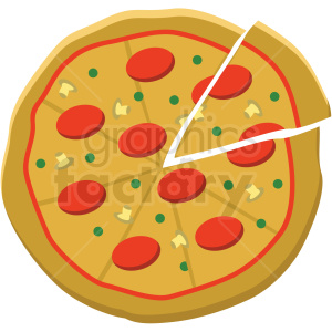 300x300 Pizza Vector Flat Icon Clipart With No Background Clipart Royalty