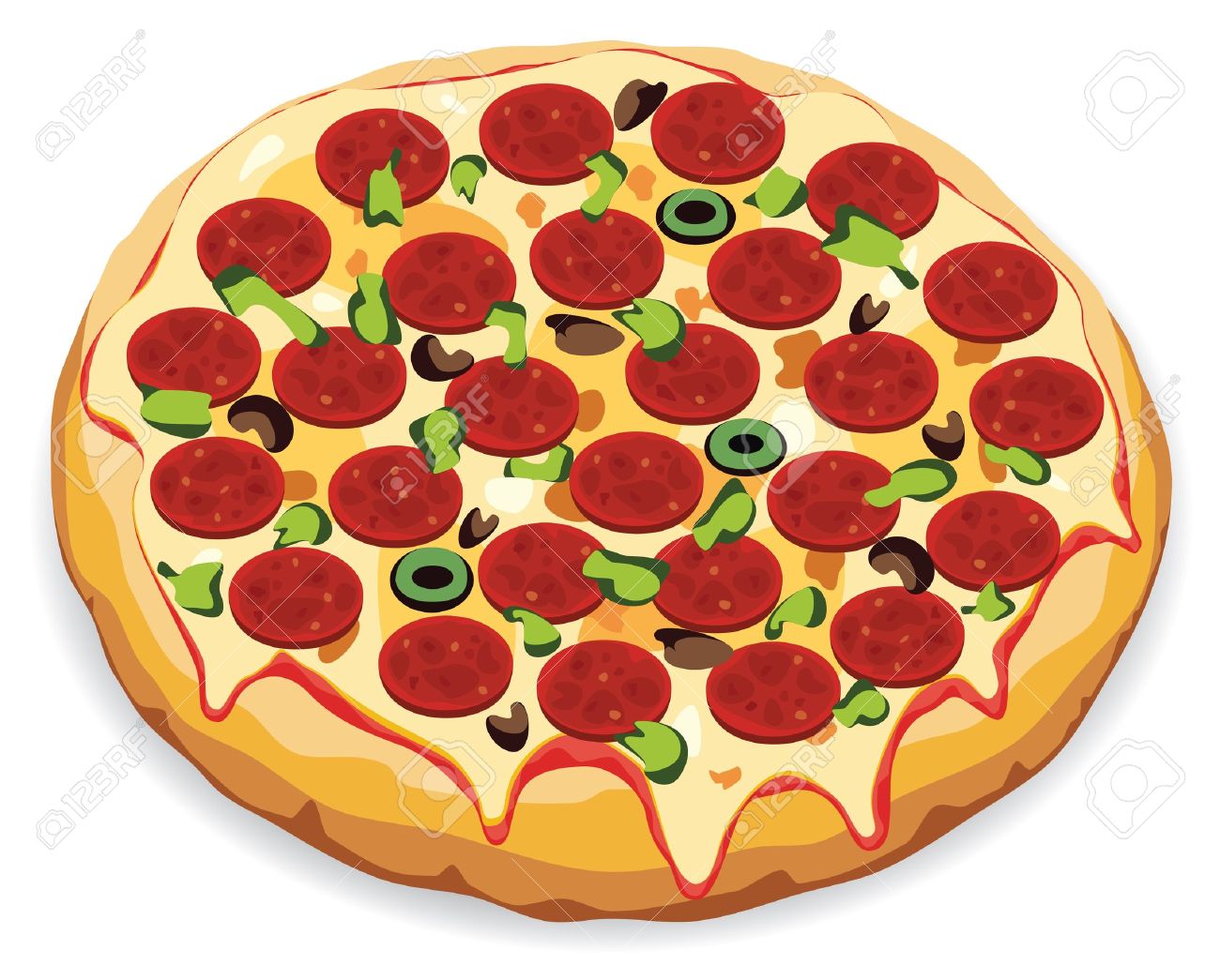 Pizza Clipart Vector 1300x1045 Pizza Clipart Vector