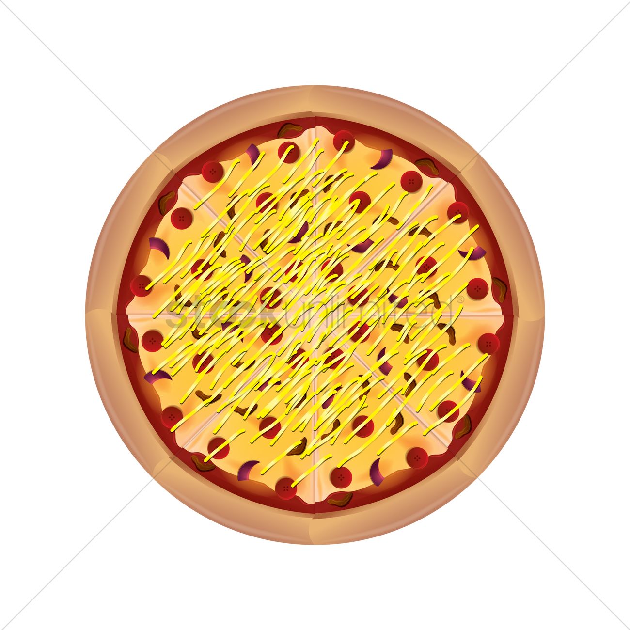 Pizza Vector Image 1300x1300 Pizza Vector Image