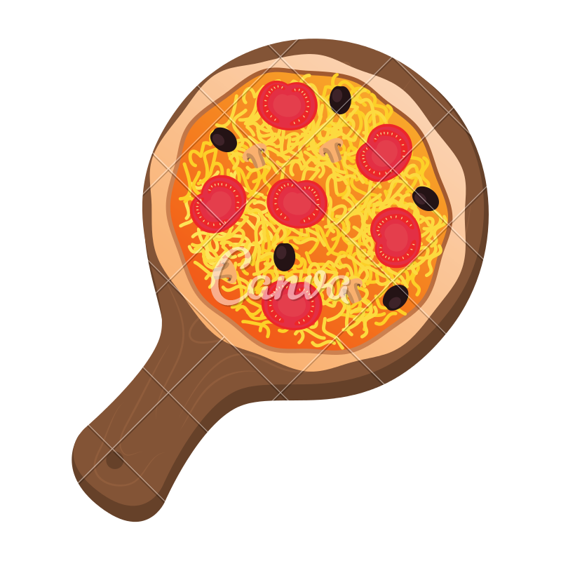 Delicious Italian Pizza Vector Illustration 800x800 Delicious Italian Pizza Vector Illustration