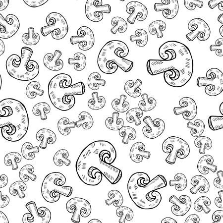 450x450 Seamless Pattern Of Slices Of Mushrooms Ingredient For Pizza