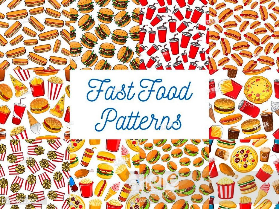 933x699 Fast Food Seamless Pattern Backgrounds Wallpaper With Vector