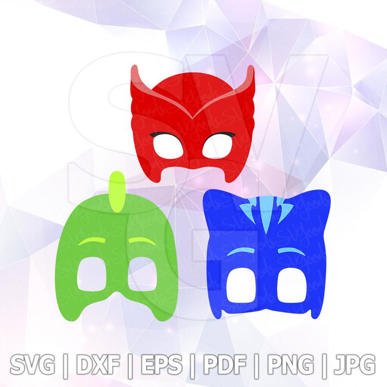 794x794 Pj Masks Vector Cricut Design Silhouette Cameo Etsy
