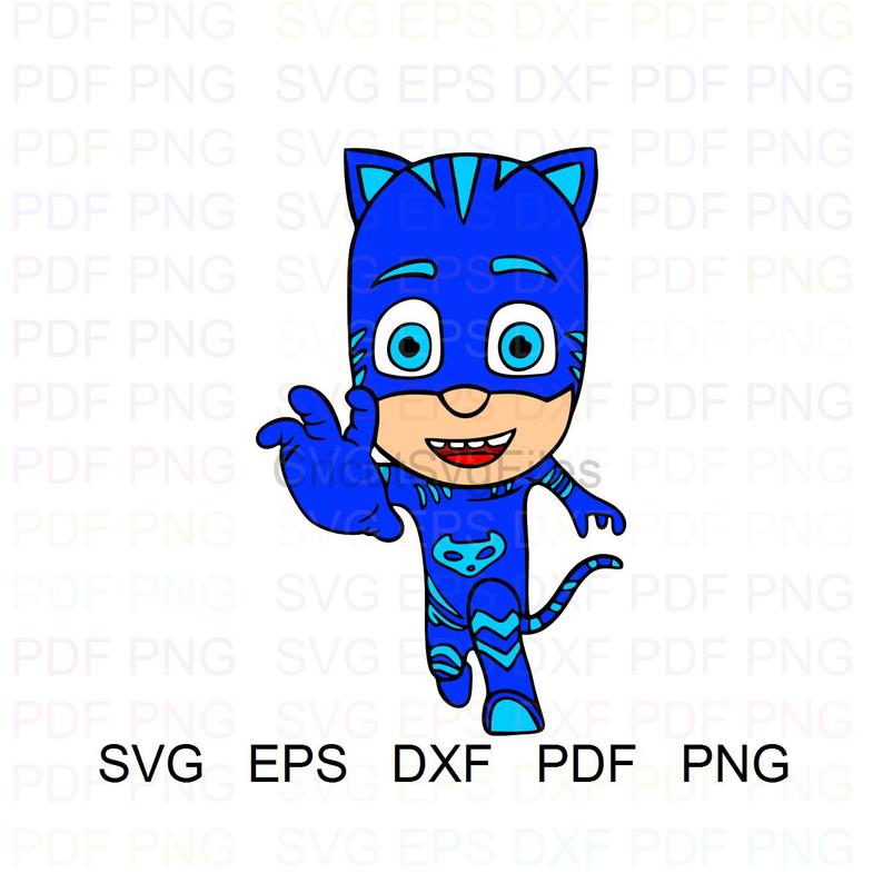 794x794 Catboy Silhouettes Pj Masks Vector Clipart Dxf Pdf Etsy