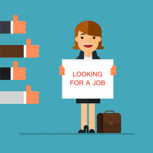 626x626 Business Woman Holding Placard Vector Premium Download