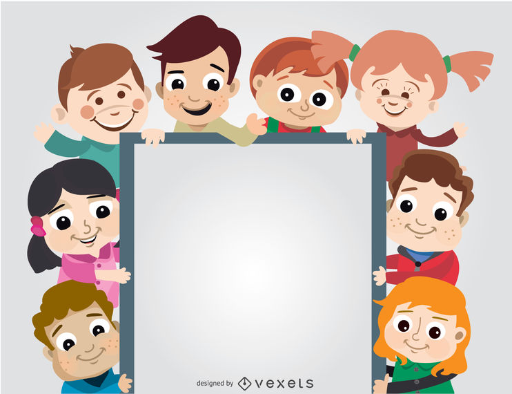 742x570 Children Group Holding Placard