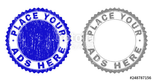 500x266 Grunge Place Your Ads Here Stamp Seals Isolated On A White