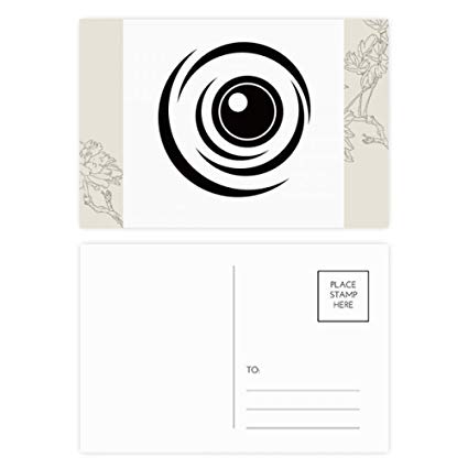 425x425 Vector Eye Decoration Pattern Black Flower Postcard