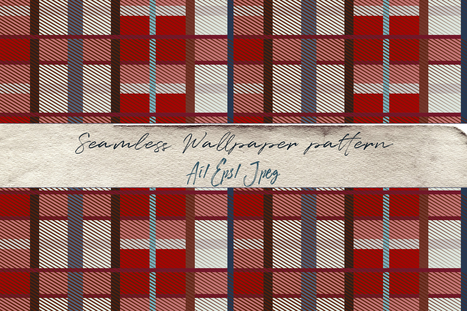 Retro Vector Red, Blue, White And Orange Plaid Pattern 1500x1000 Retro Vector Red, Blue, White And Orange Plaid Pattern