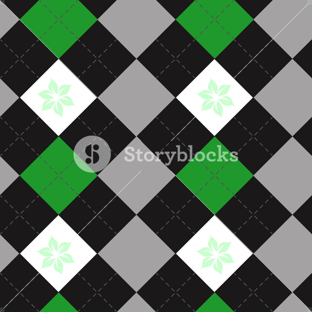 Vector Checkered Fabric Texture Print In Shades Of Black, Green 1000x1000 Vector Checkered Fabric Texture Print In Shades Of Black, Green