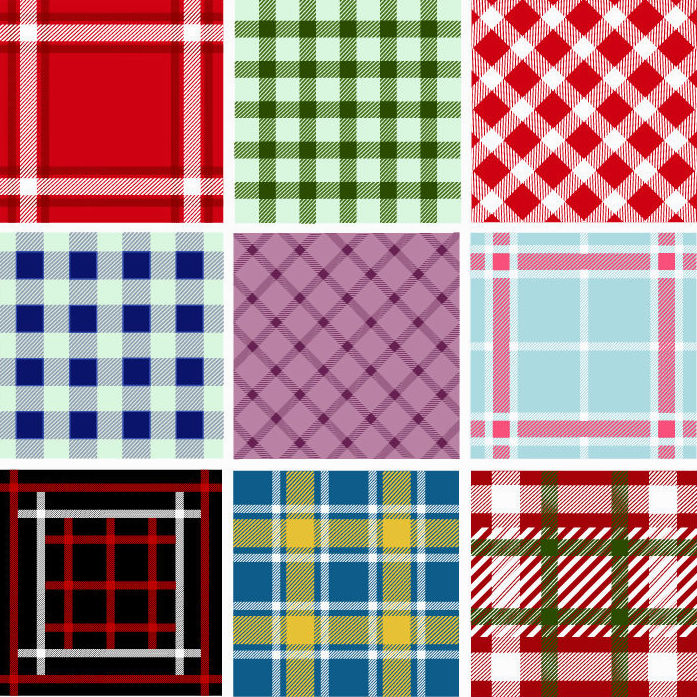 Collection Of Seamless Plaid Patterns 697x697 Collection Of Seamless Plaid Patterns