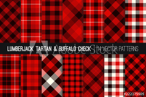 500x334 Lumberjack Tartan And Buffalo Check Plaid Vector Patterns Maroon