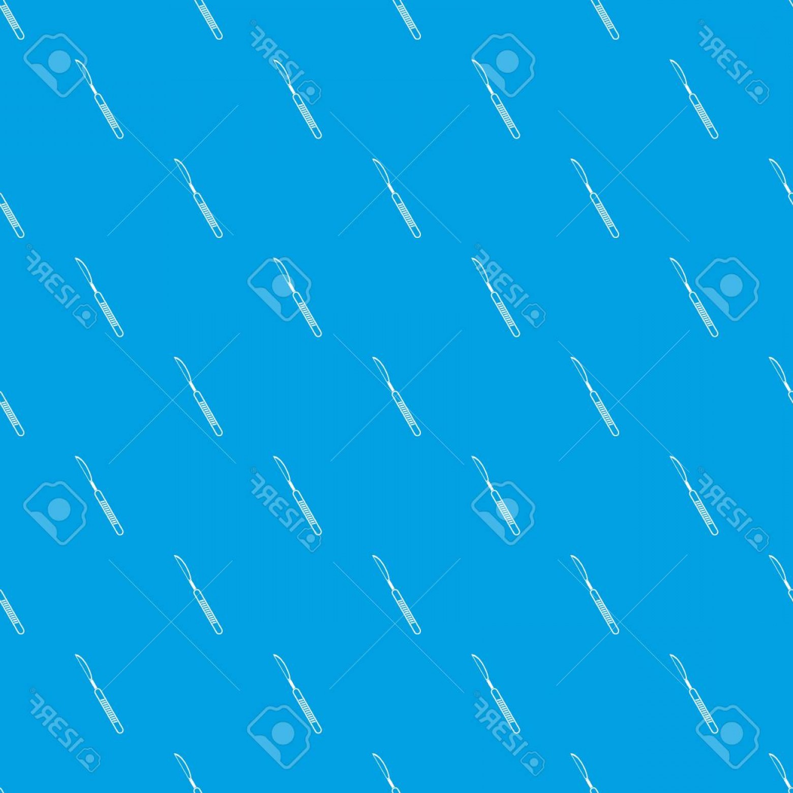 1560x1560 Photostock Vector Scalpel Pattern Seamless Blue Isolated On Plain
