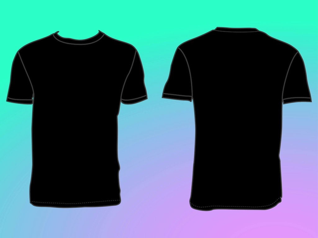 Free Black T Shirt Template Vector 1024x768 Free Black T Shirt Template Vector