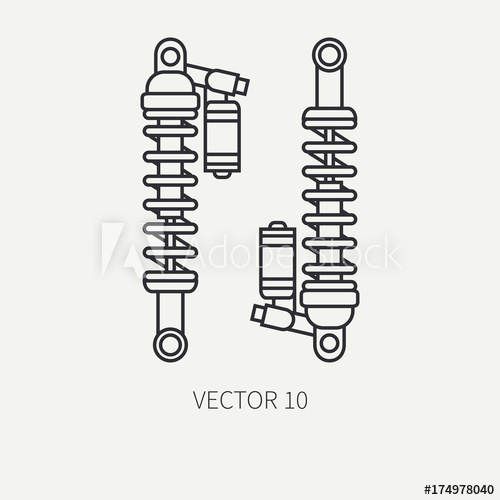 Line Flat Plain Vector Motorcycle Icon Modern Bike Shock Absorber 500x500 Line Flat Plain Vector Motorcycle Icon Modern Bike Shock Absorber