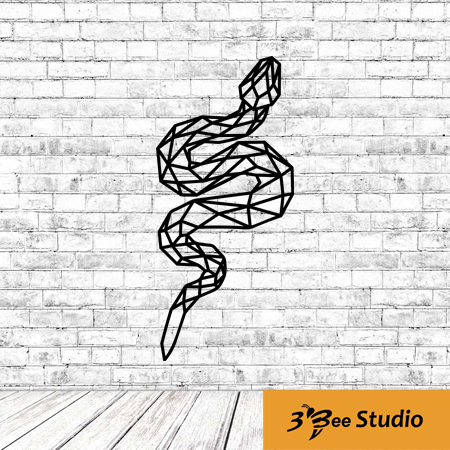 450x450 Geometric Snake Wall Art Plan Vector Op For Cnc