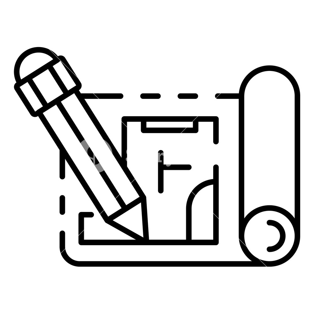 1000x1000 Pencil Writing Paper Plan Icon Outline Pencil Writing Paper Plan