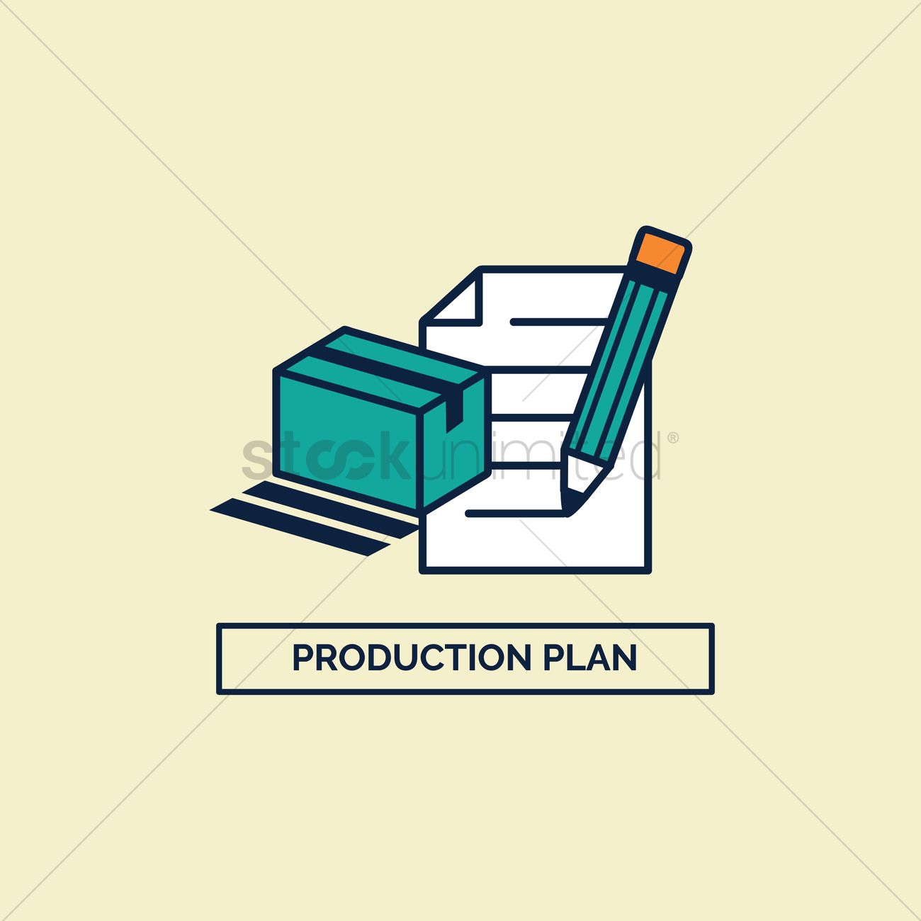 1300x1300 Production Plan Vector Image