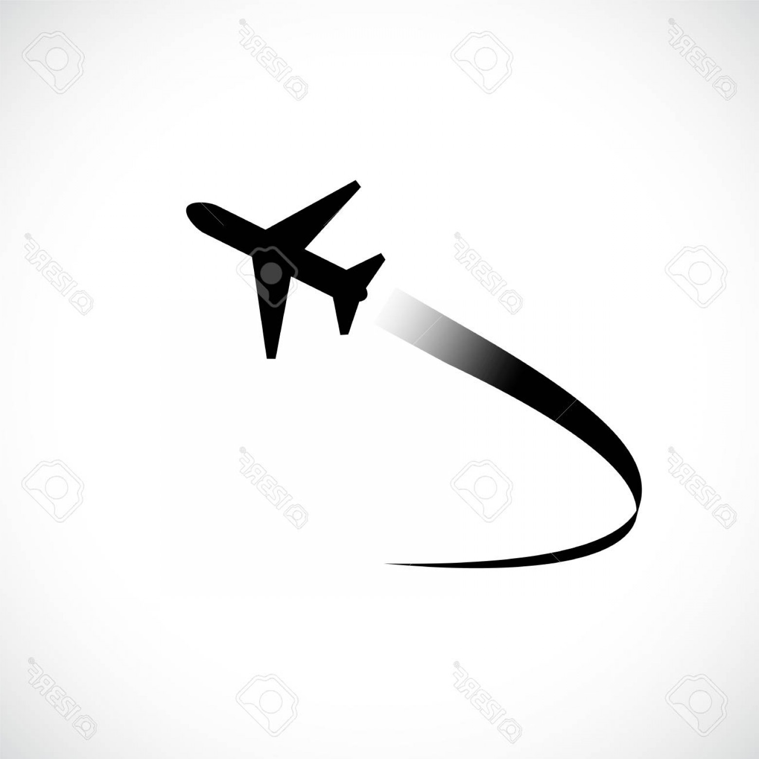 Photostock Vector Airplane Flying Icon Isolated On White 1560x1560 Photostock Vector Airplane Flying Icon Isolated On White