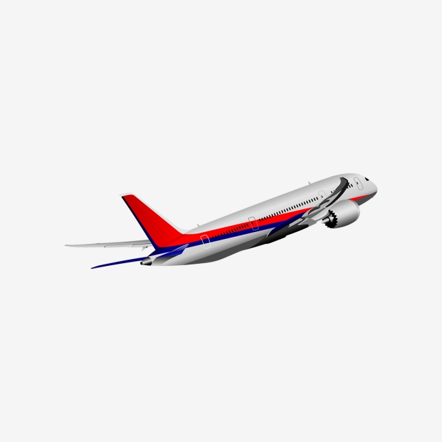 Airplane Flying In Sky Vector Illustration, Red, Background 640x640 Airplane Flying In Sky Vector Illustration, Red, Background