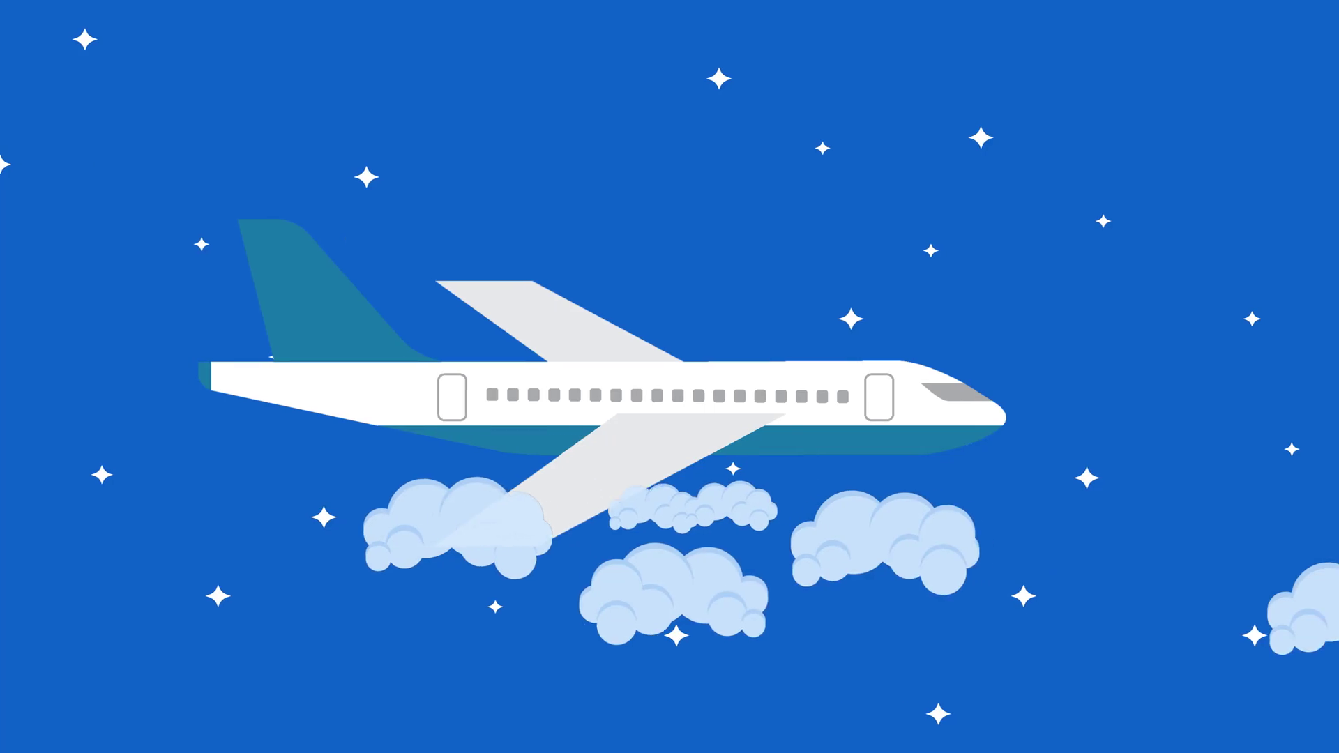Vector Plane Flying In The Night Sky Between The Clouds Motion 1920x1080 Vector Plane Flying In The Night Sky Between The Clouds Motion