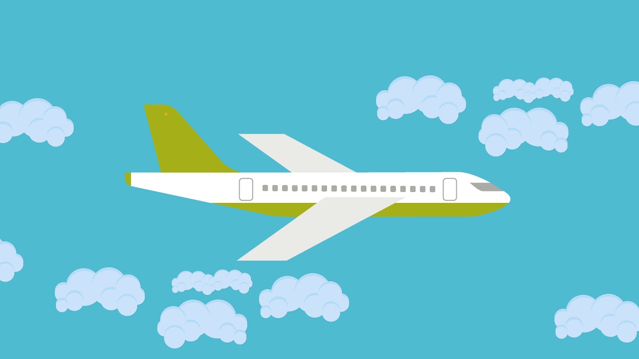 Vector Plane Flying In The Sky Between The Clouds 1280x720 Vector Plane Flying In The Sky Between The Clouds