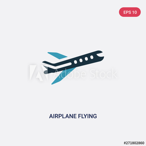 Two Color Airplane Flying Vector Icon From Transport Concept 500x500 Two Color Airplane Flying Vector Icon From Transport Concept