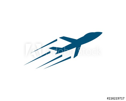 500x400 Plane Logo Vector