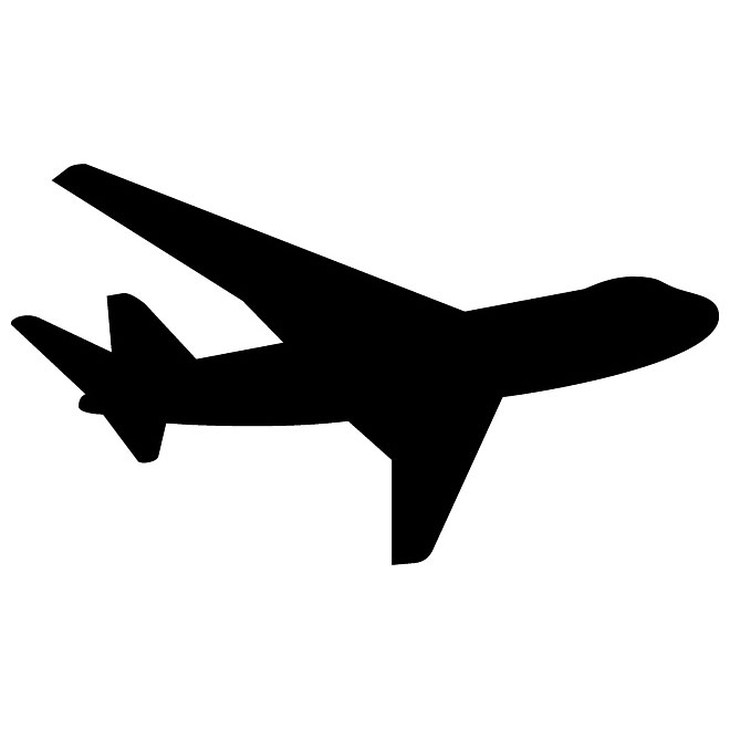 660x660 Airplane Silhouette Vector Image
