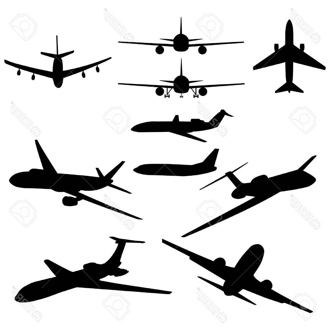 1300x1300 Huge Collection Of 'plane Silhouette Vector' Download More Than