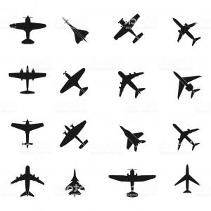 300x300 Photostock Vector Plane Silhouette On A White Background Vector