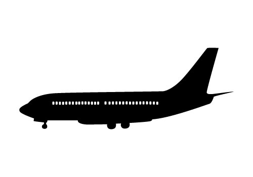 500x350 Plane Silhouette Side