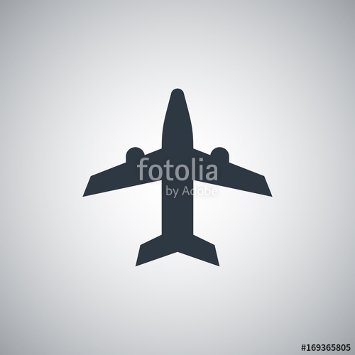 500x500 Aircraft Icon Plane Silhouette Pictogram Sign Flight Vector