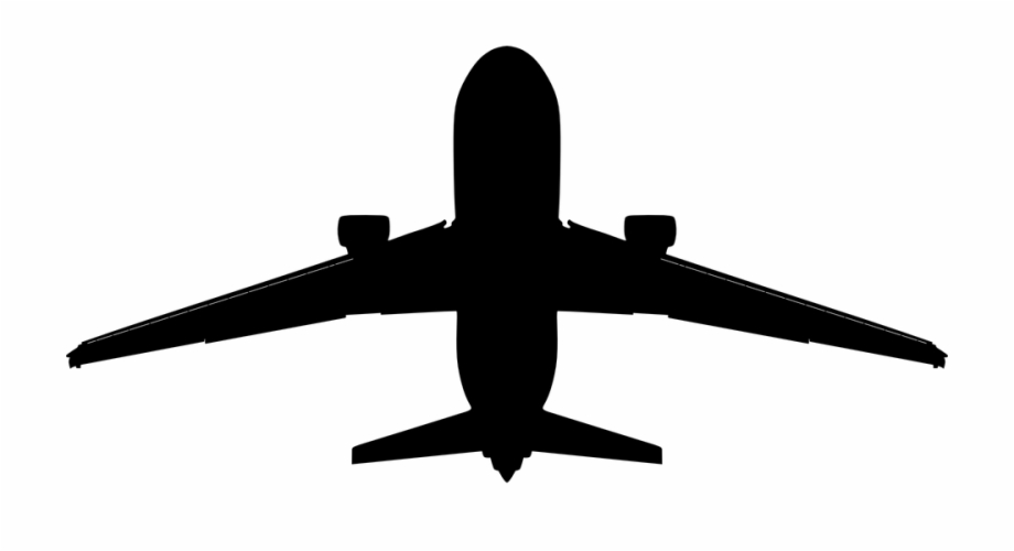 920x500 Airplane Outline, Airplane Vector, Airplane Silhouette