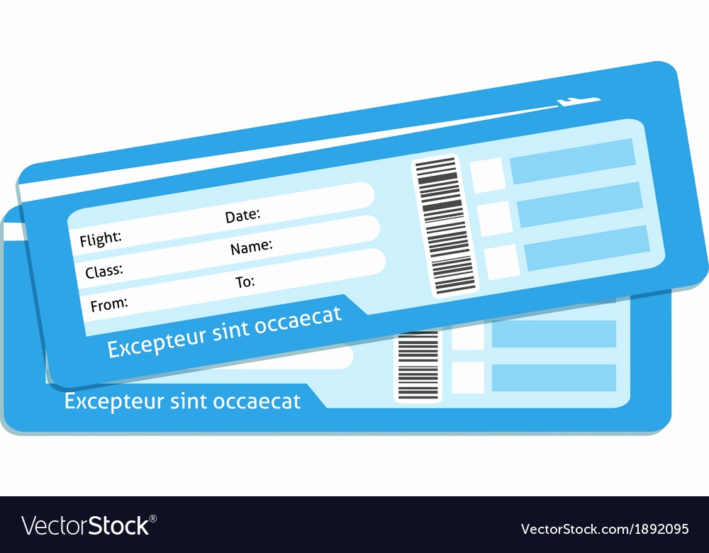 Plane Ticket Vector