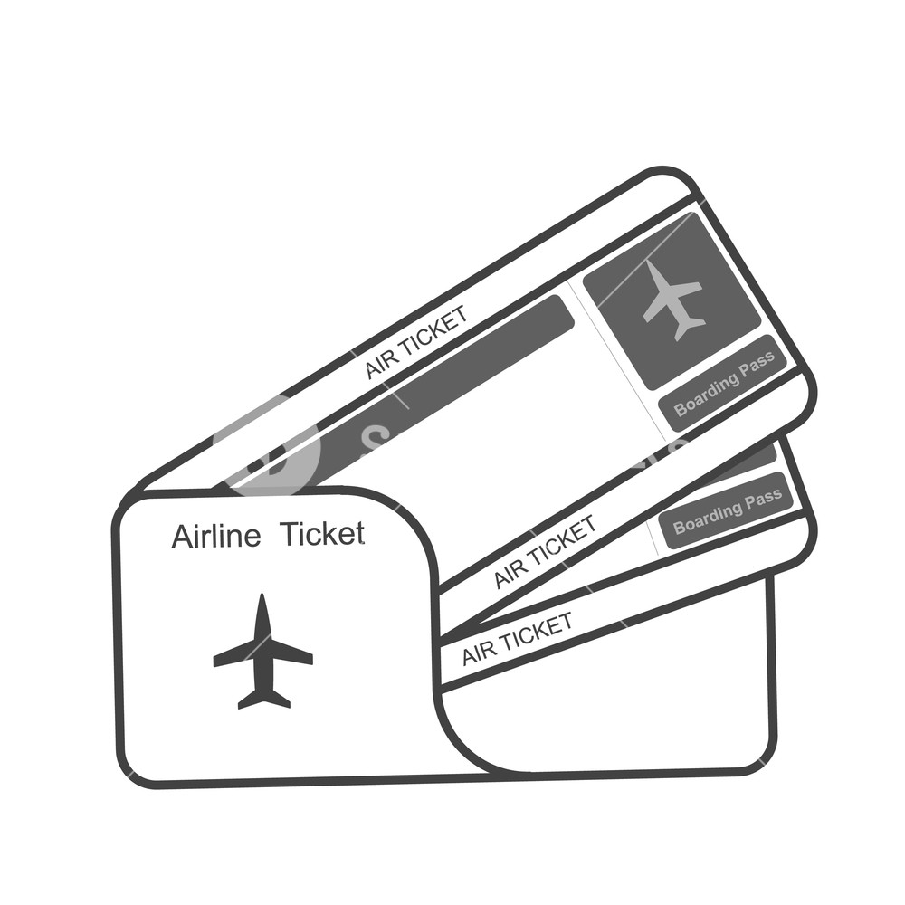 Modern Airline Travel Boarding Pass Two Tickets Vector Template 1000x1000 Modern Airline Travel Boarding Pass Two Tickets Vector Template
