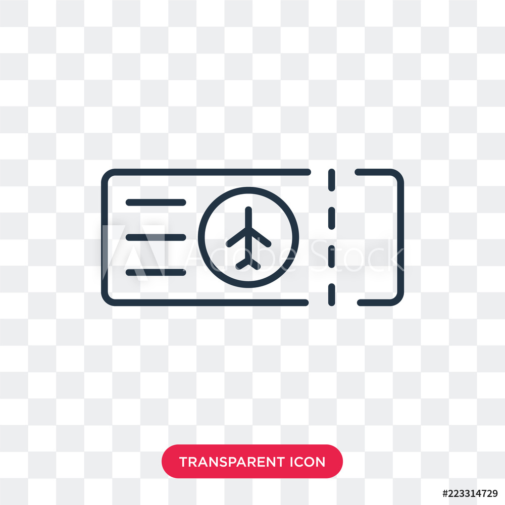 Photo Art Print Plane Ticket Vector Icon Isolated On Transparent 1000x1000 Photo Art Print Plane Ticket Vector Icon Isolated On Transparent