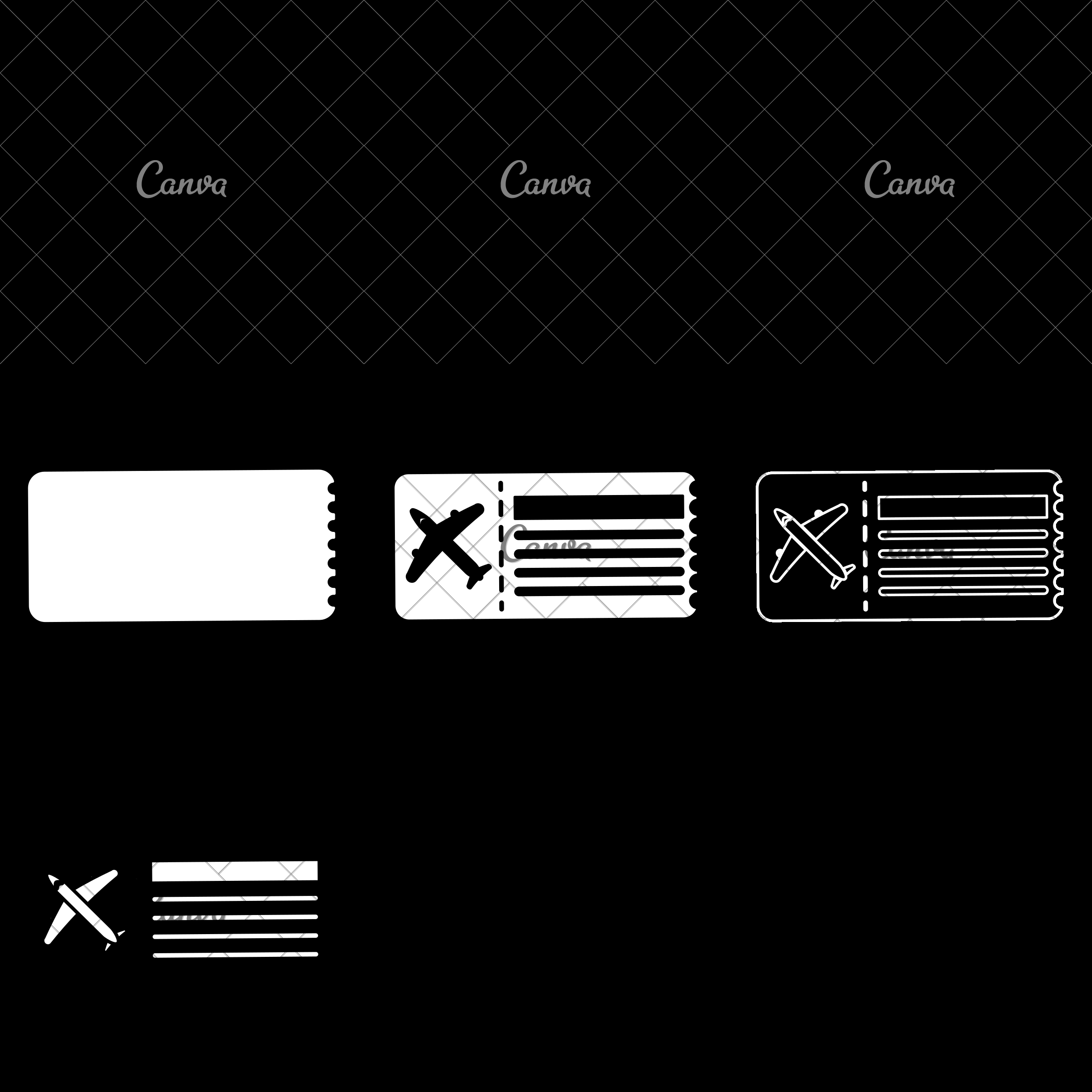 Plane Ticket Vector Illustration 2400x2400 Plane Ticket Vector Illustration