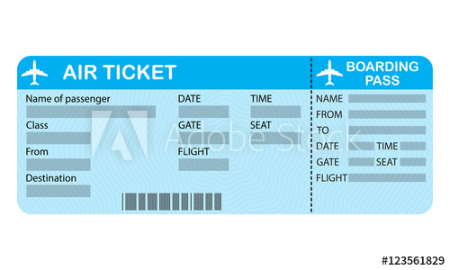 Plane Ticket Isolated On White Background Airline Boarding Pass 500x300 Plane Ticket Isolated On White Background Airline Boarding Pass