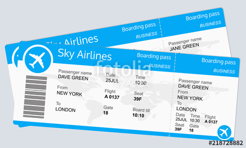 Plane Ticket Template Airplane Flight Ticket Blank Boarding Pass 500x300 Plane Ticket Template Airplane Flight Ticket Blank Boarding Pass