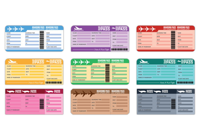 Airline Ticket Vector 700x490 Airline Ticket Vector
