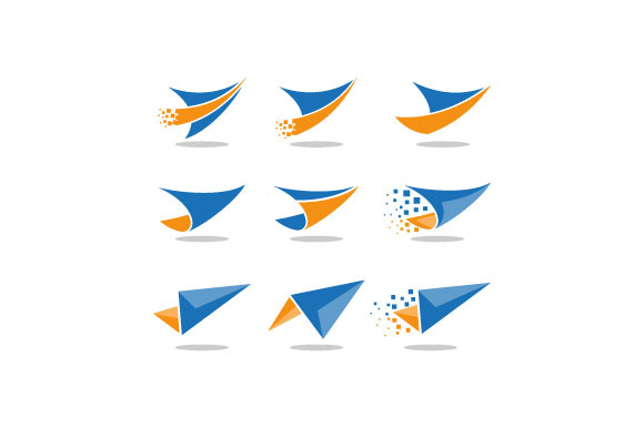 580x386 Paper Plane Vector Logo Graphic