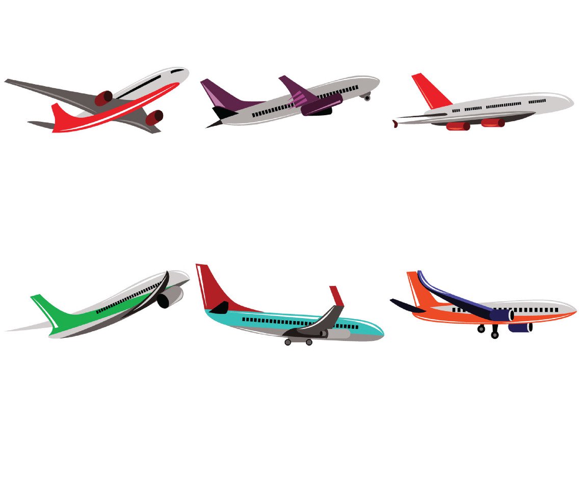 1136x936 Cartoon Airplane Vector Vector Art Graphics