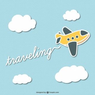 318x318 Traveling Cartoon Plane Vector Detskaia Plane Vector, Cartoon