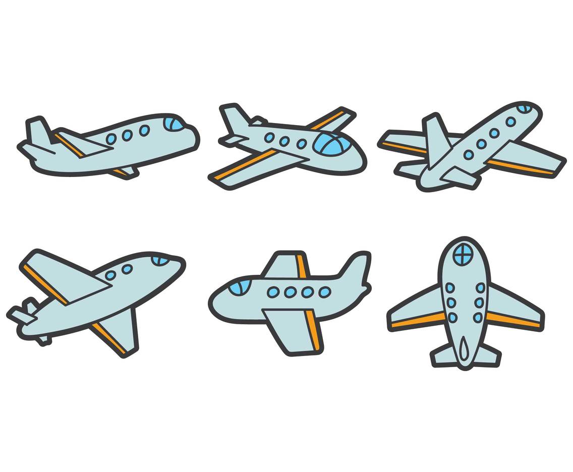 1136x936 Cartoon Plane Vector Vector Art Graphics