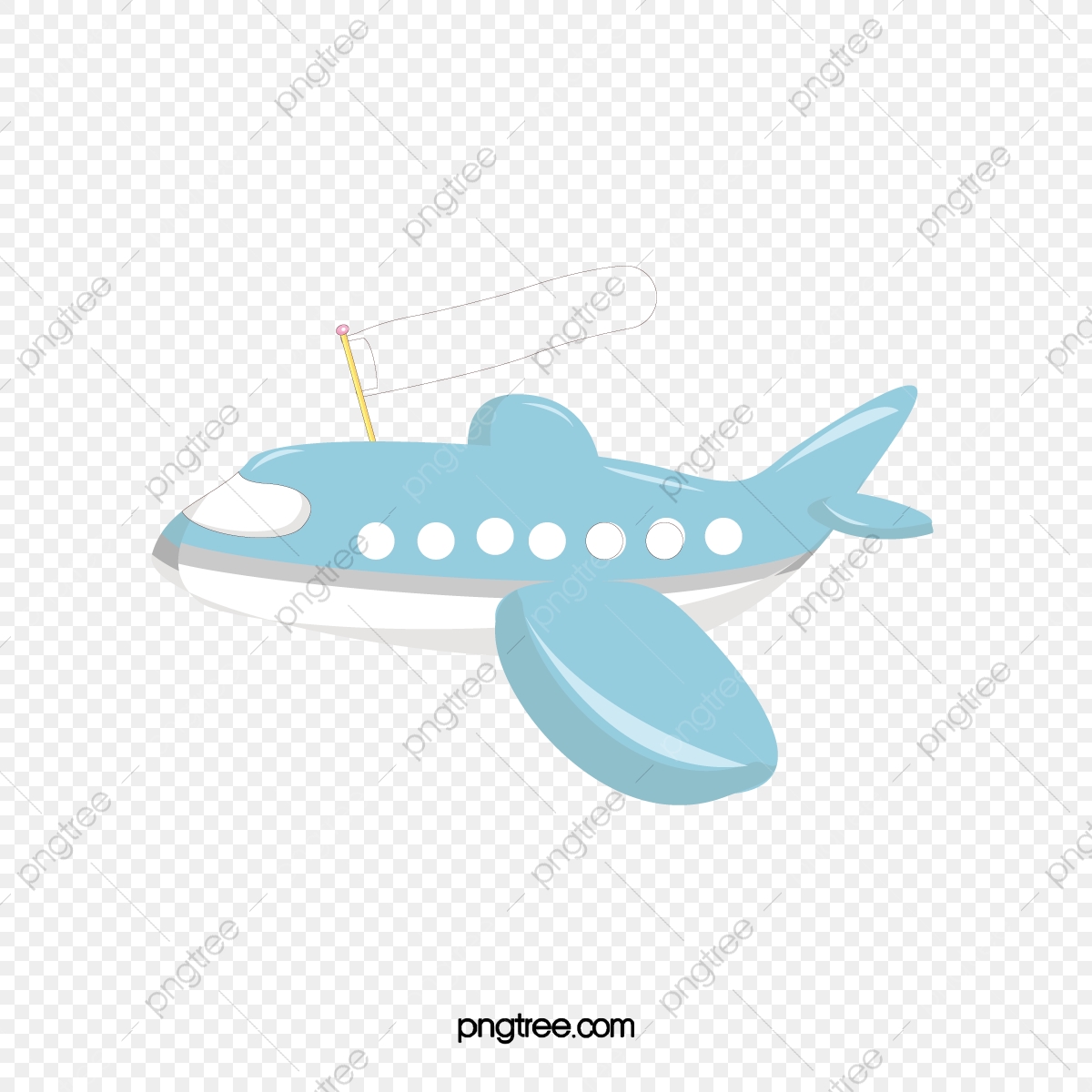 1200x1200 Cartoon Plane Pulling Banner, Cartoon Vector, Plane Vector, Banner