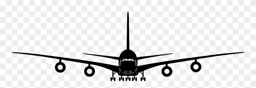 880x305 Clipart Plane Front